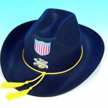 Blauwe Amerikaanse soldaten hoed