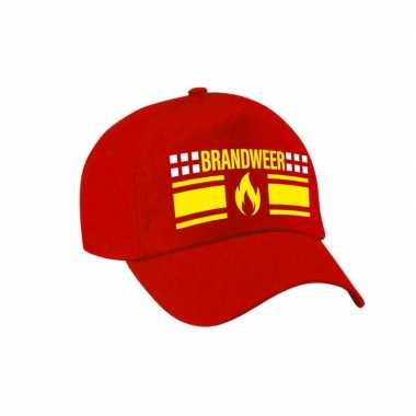 Brandweer vlam verkleed pet / carnaval pet volwassenen