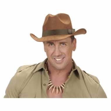 Luxe cowboy hoed bruin