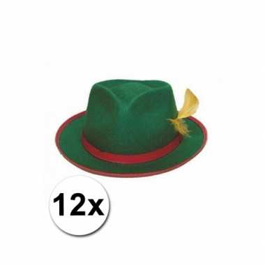 Oktoberfest Tiroler hoedjes groen