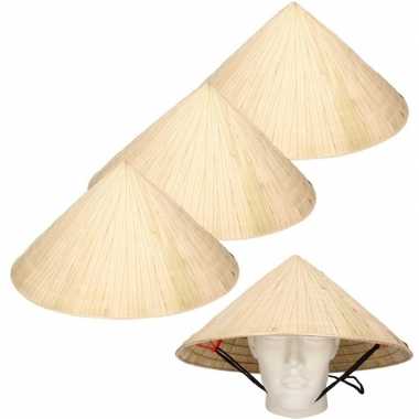 X chinese stro hoeden / chinees hoedje kinband