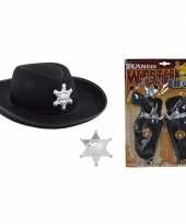 Cowboy accessoire set zwart kinderen