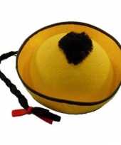 Gele chinese hoed vlecht