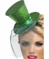 Groen glitter hoedje