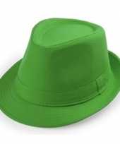 Groen trilby verkleed hoedje volwassenen