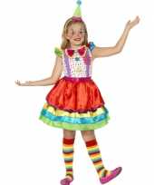 Kleurrijk clowns jurkje meisjes
