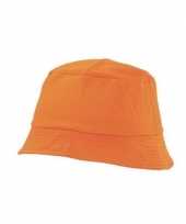 Oranje vissershoedje zonnehoedje volwassenen 10141471