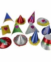 Set stuks papieren glitter feesthoedje kids 10295257