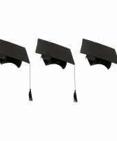 X stuks afstudeer hoeden geslaagd zwart kwast volwassenen 10292509