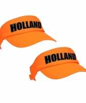X stuks holland supporter zonneklep sun visor oranje koningsdag ek wk fans 10287318