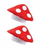 X stuks rode paddenstoel hoed volwassenen