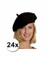 Zwarte franse baretten 10063365
