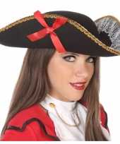 Zwarte piraten driesteek hoed volwassenen